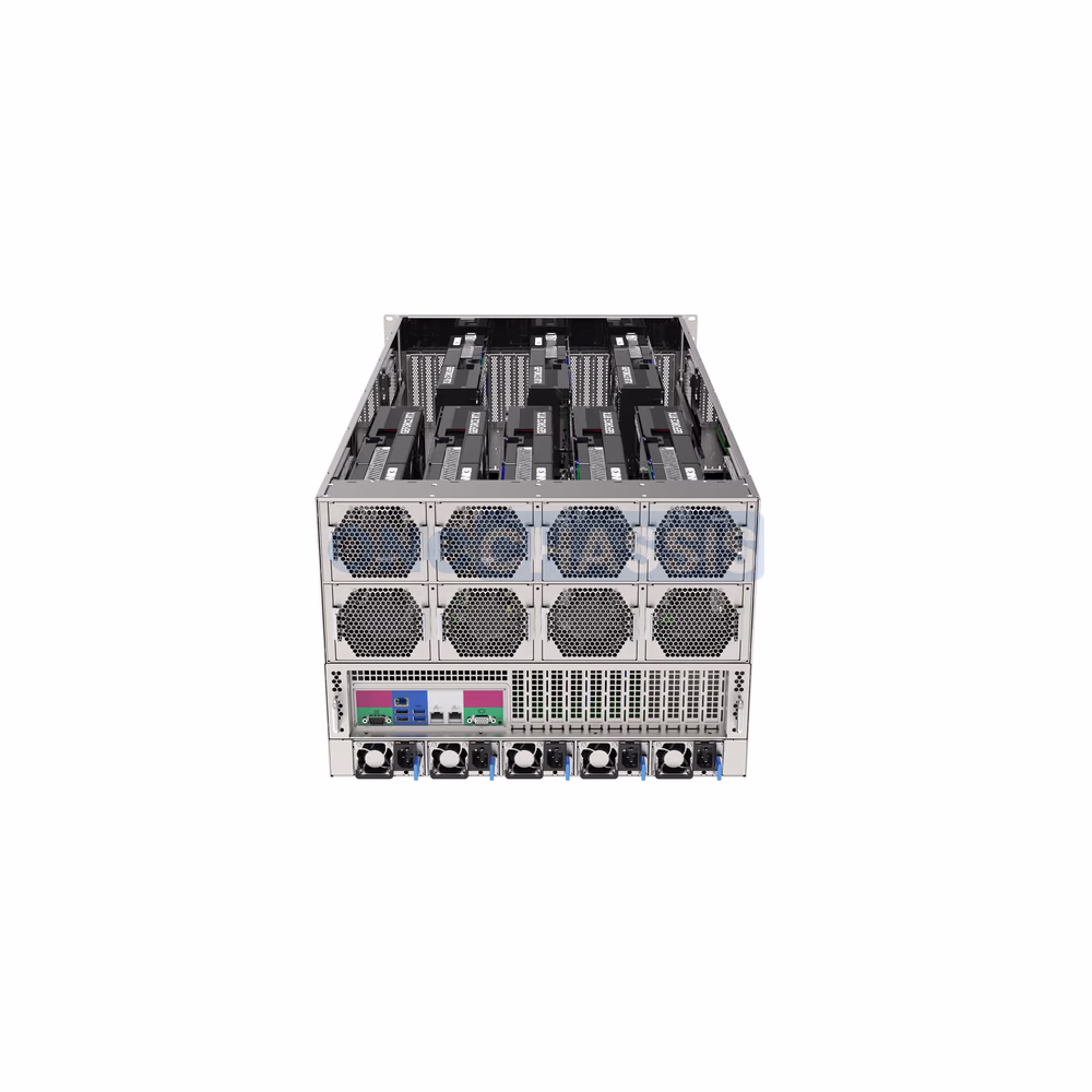 8 GPU drawer-style server chassis with PCIe Gen5 MCIO